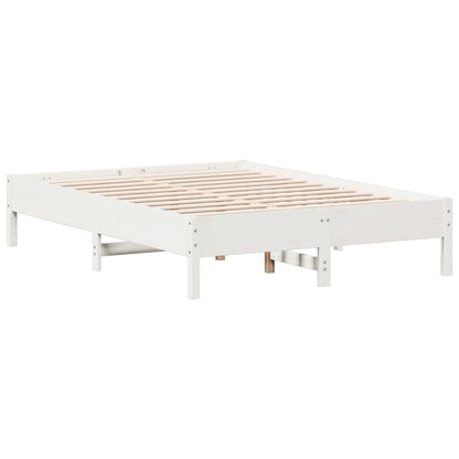 Letto senza Materasso Bianco 140x190 cm Legno Massello di Pino | homemem39