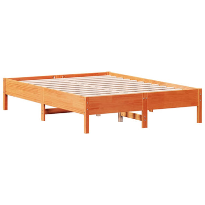 Letto senza Materasso Marrone Cera 140x190 cm in Legno di Pino | homemem39