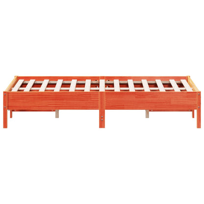 Letto senza Materasso Marrone Cera 140x190 cm in Legno di Pino | homemem39