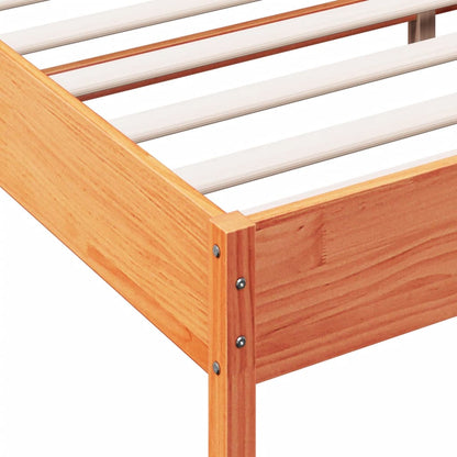 Letto senza Materasso Marrone Cera 140x190 cm in Legno di Pino | homemem39