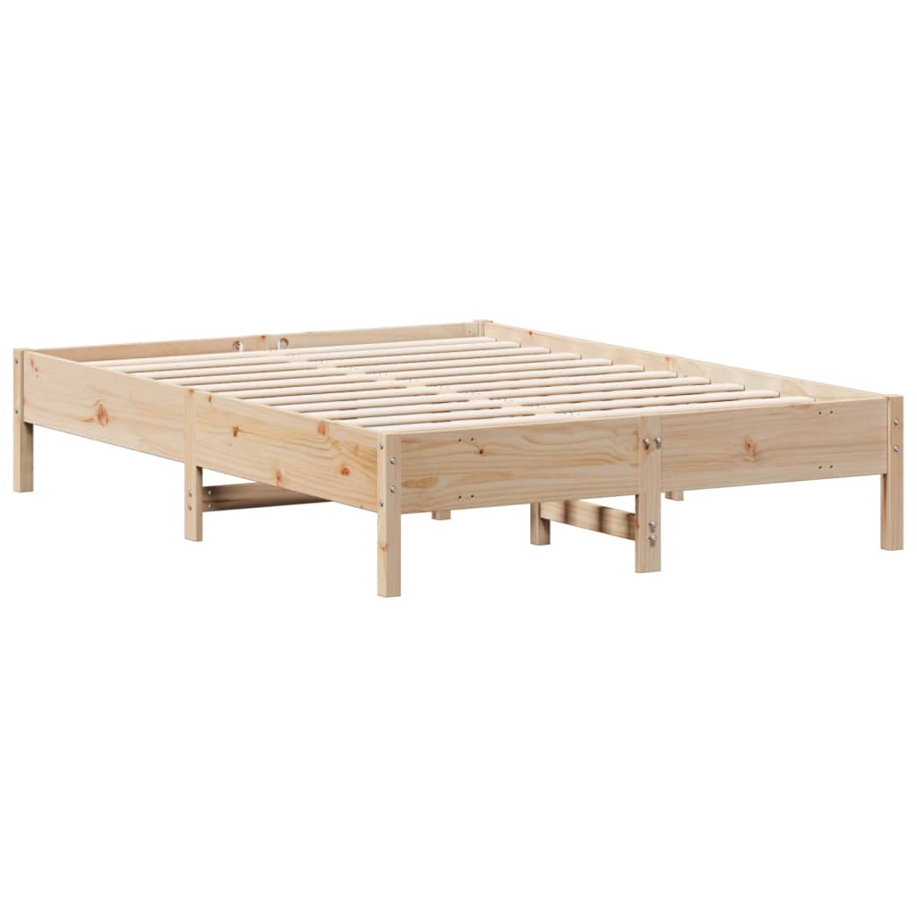 Letto senza Materasso 135x190 cm in Legno Massello di Pino - homemem39