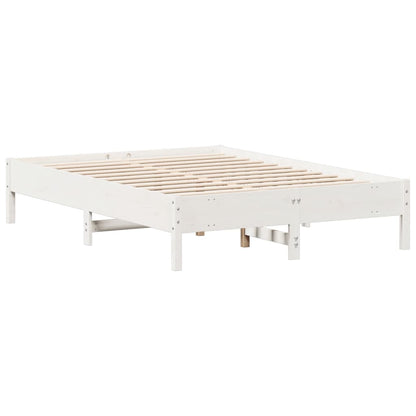 Letto senza Materasso Bianco 120x190 cm Legno Massello di Pino - homemem39