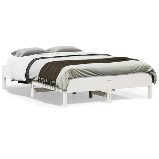 Letto senza Materasso Bianco 120x190 cm Legno Massello di Pino | homemem39