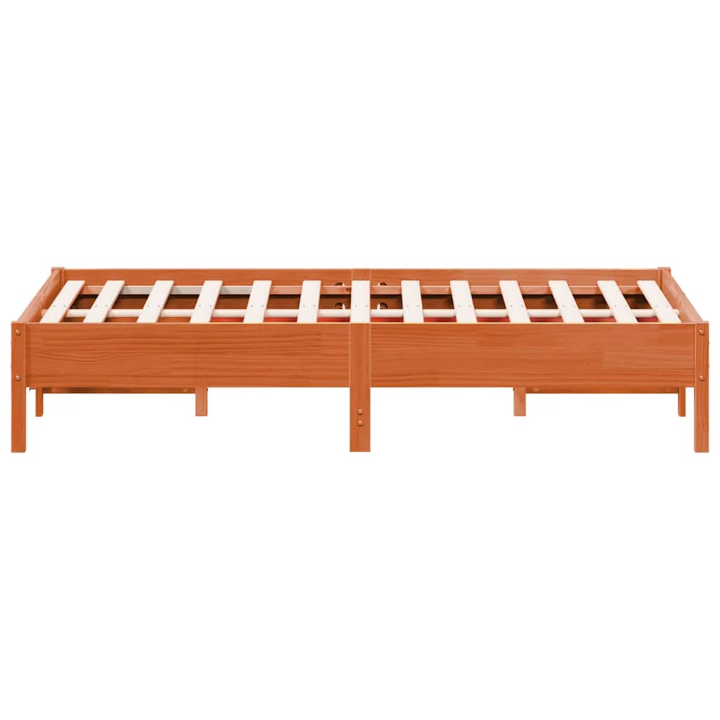 Letto senza Materasso Marrone Cera 120x190 cm in Legno di Pino | homemem39