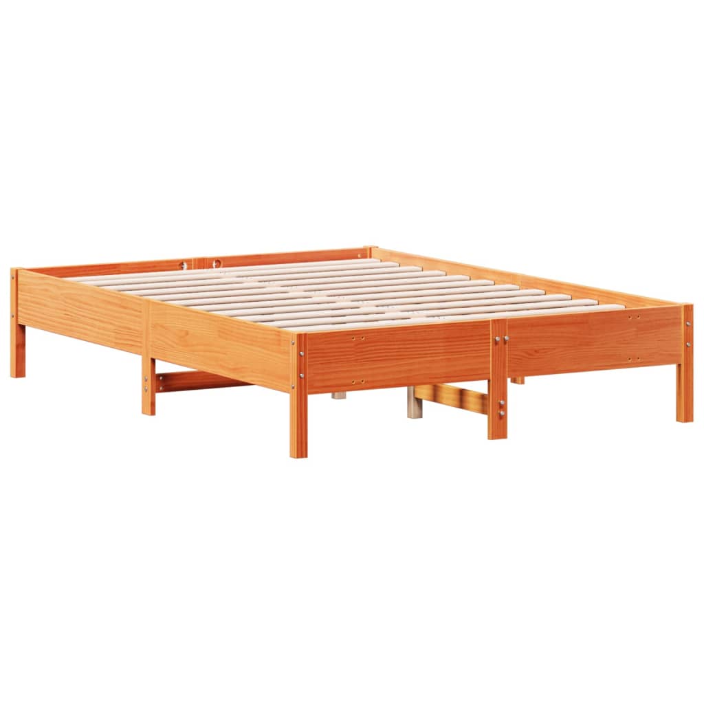 Letto senza Materasso Marrone Cera 120x190 cm in Legno di Pino - homemem39