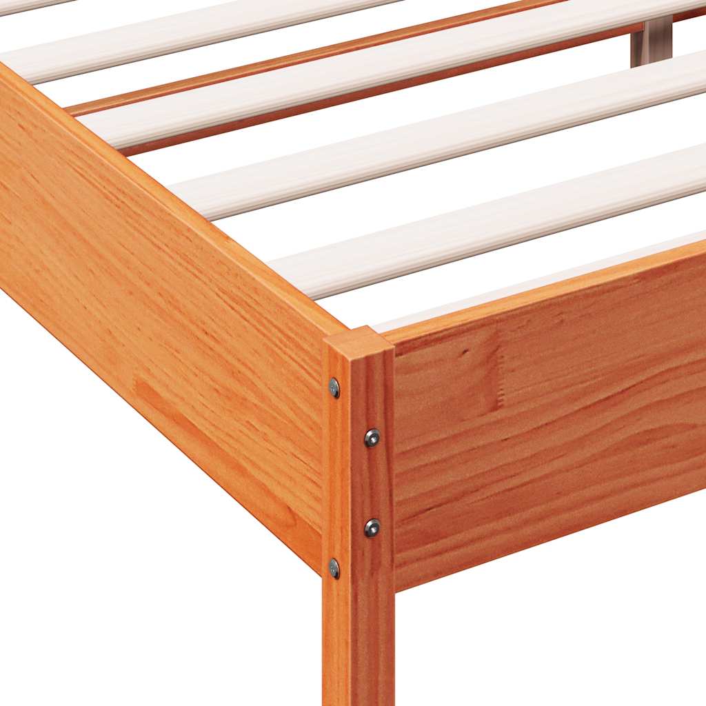 Letto senza Materasso Marrone Cera 120x190 cm in Legno di Pino | homemem39