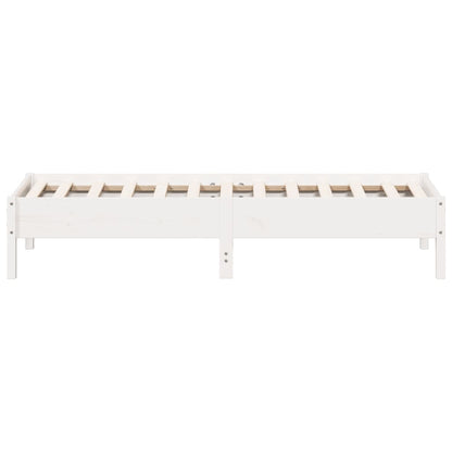 Letto senza Materasso Bianco 90x190 cm in Legno Massello Pino | homemem39
