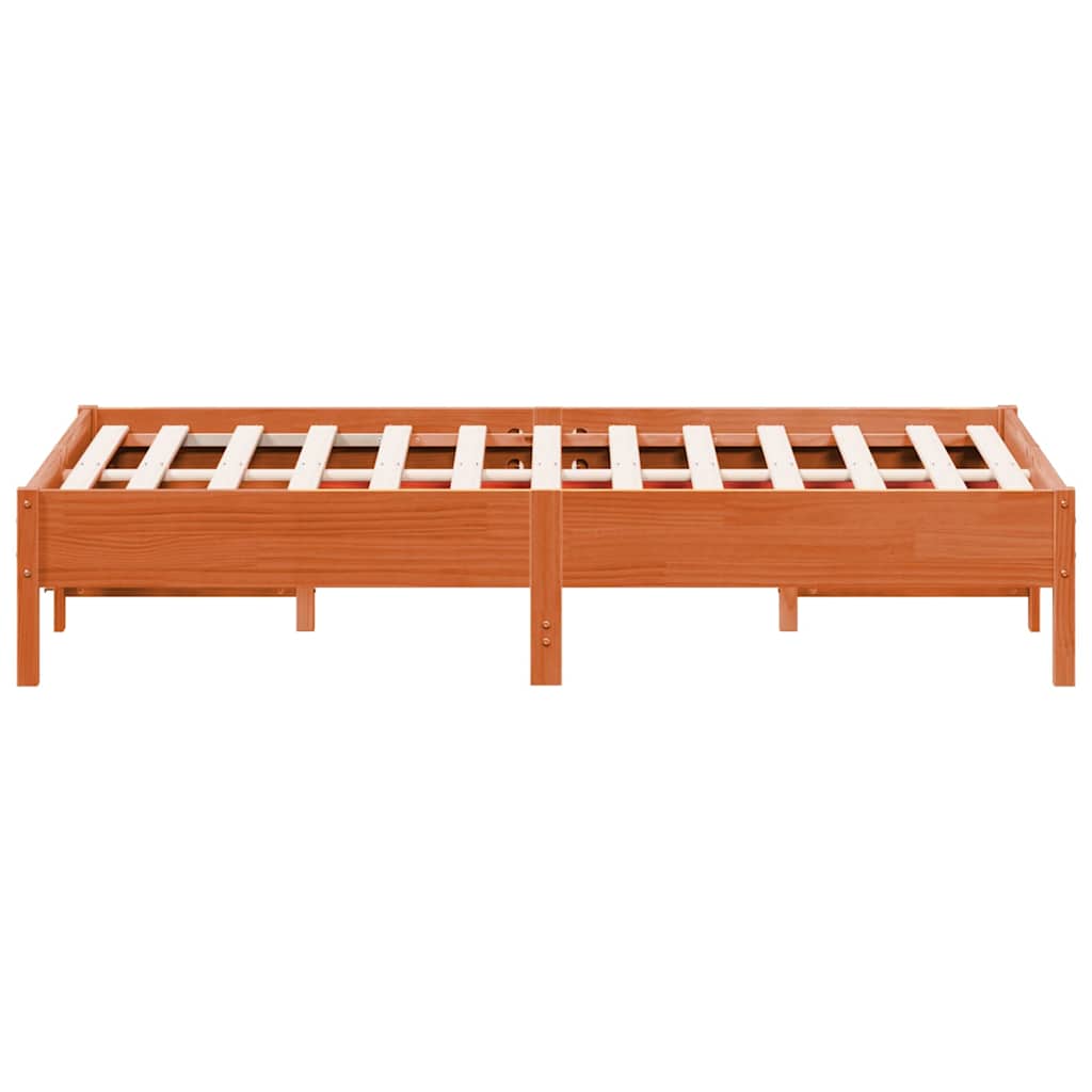 Letto senza Materasso Marrone Cera 90x190 cm in Legno di Pino | homemem39
