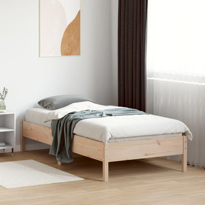 Letto senza Materasso 75x190 cm in Legno Massello Pino | homemem39