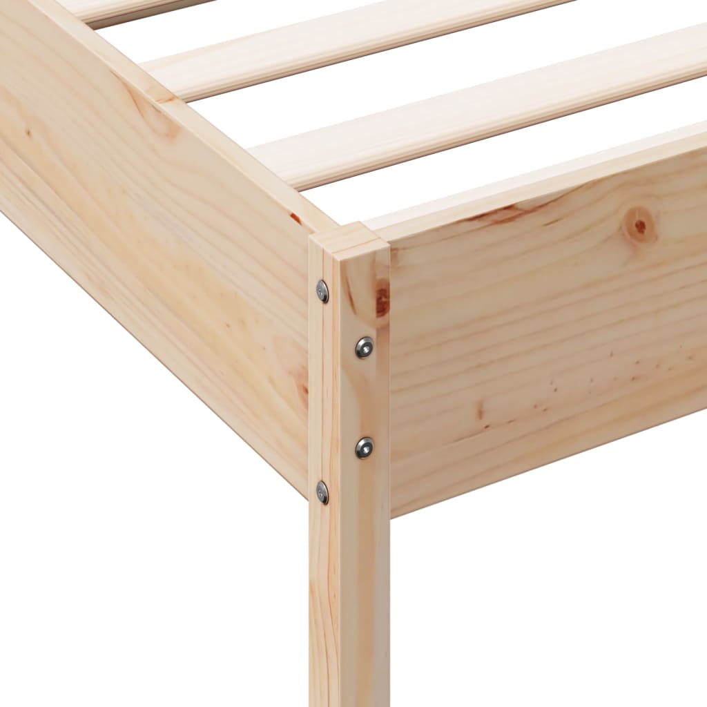 Letto senza Materasso 75x190 cm in Legno Massello Pino | homemem39