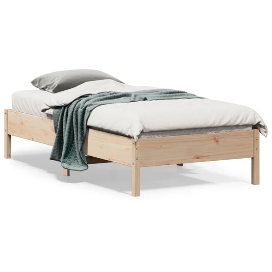 Letto senza Materasso 75x190 cm in Legno Massello Pino - homemem39