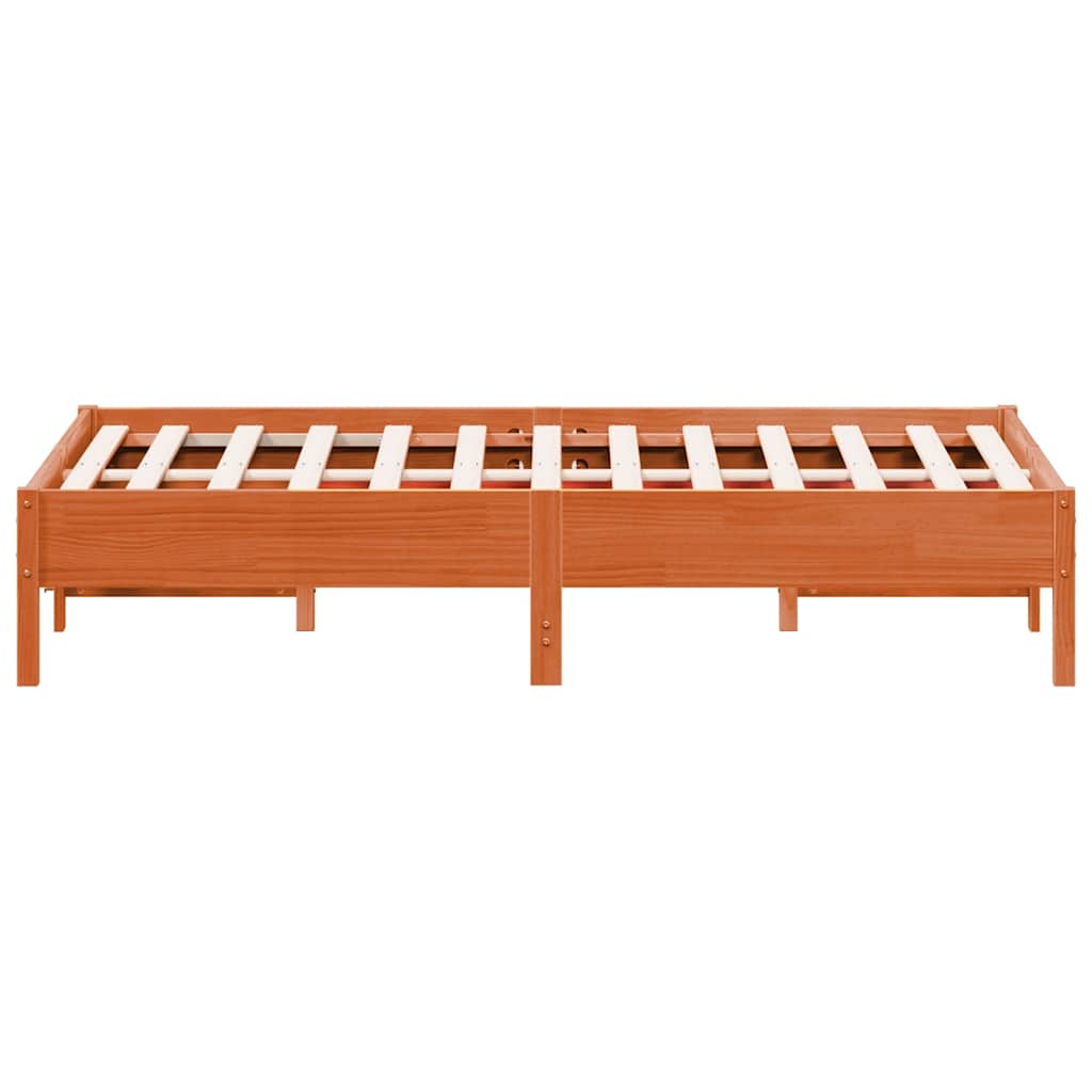 Letto senza Materasso Marrone Cera 75x190 cm in Legno di Pino | homemem39