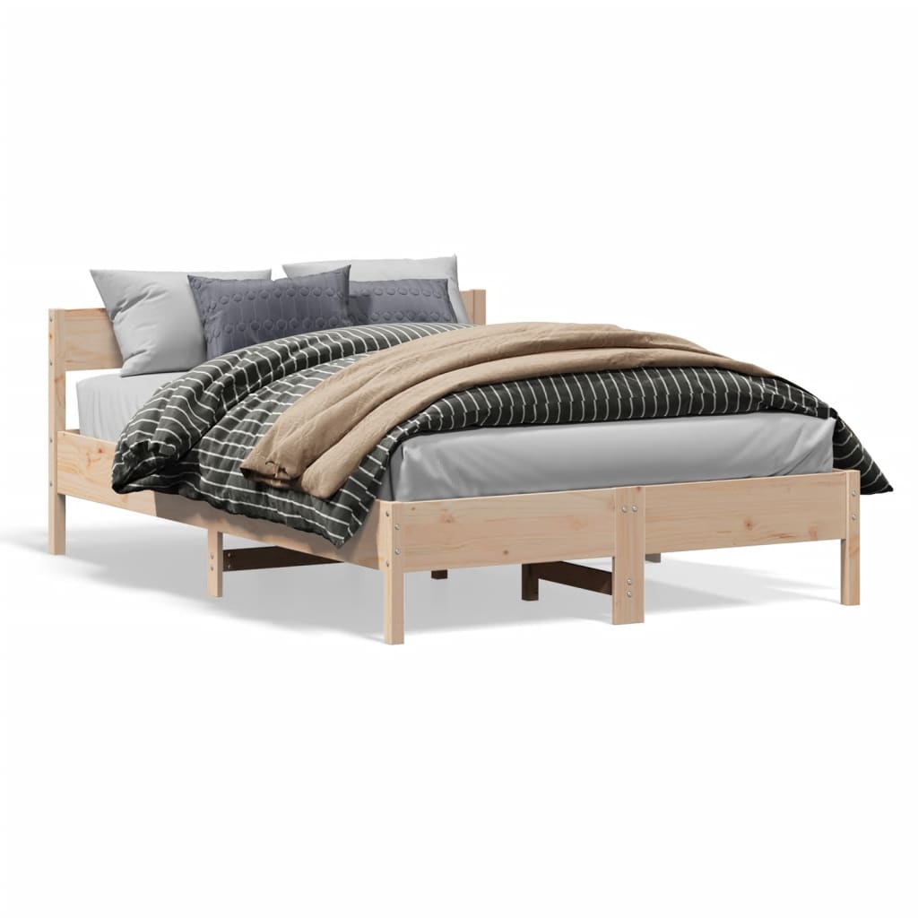 Letto senza Materasso 160x200 cm in Legno Massello di Pino | homemem39
