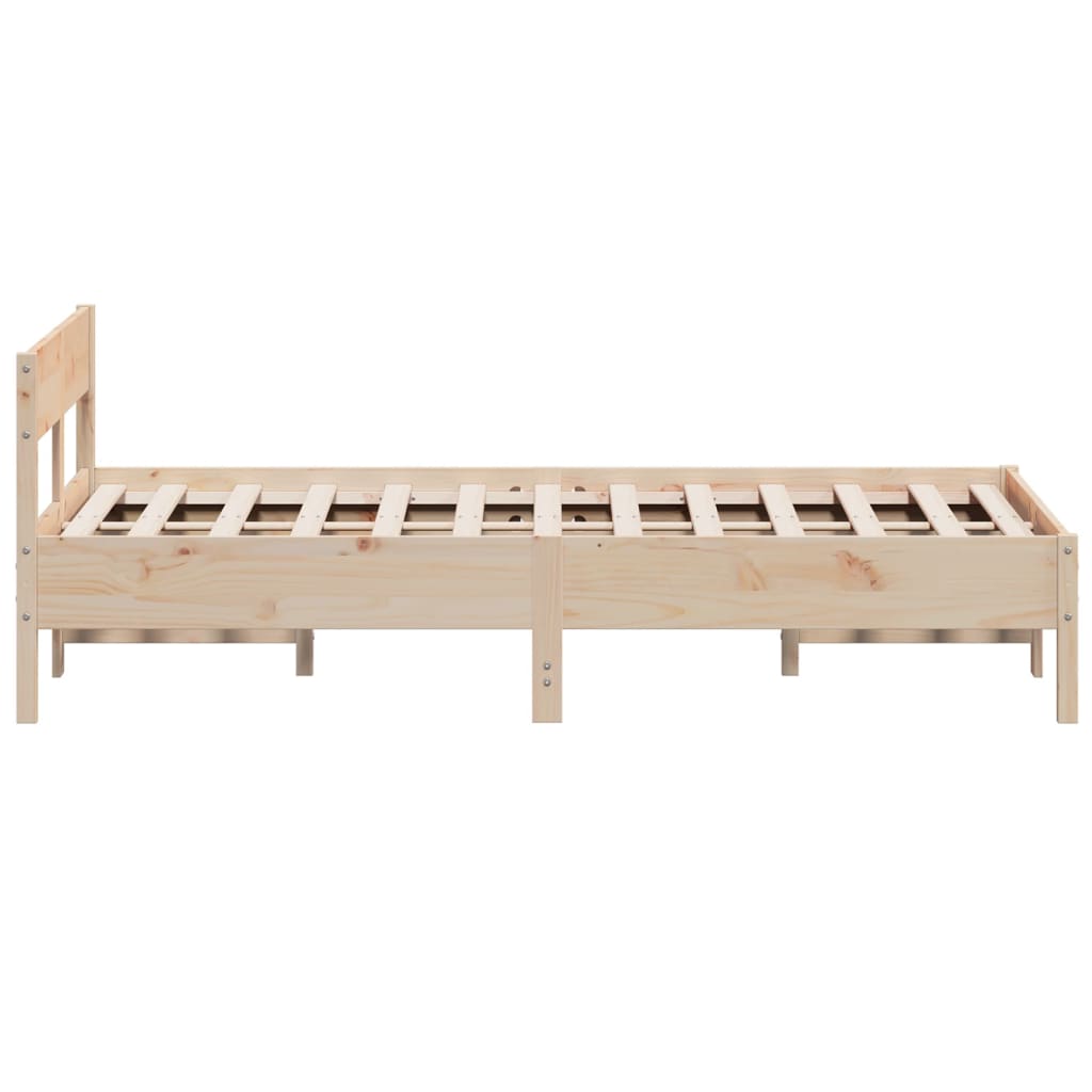 Letto senza Materasso 150x200 cm in Legno Massello di Pino - homemem39