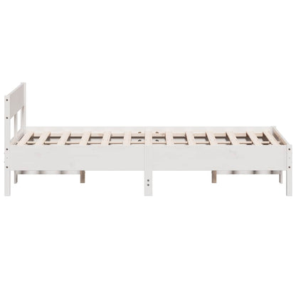 Letto senza Materasso Bianco 140x200 cm Legno Massello di Pino | homemem39