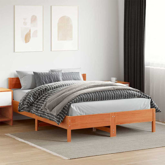 Giroletto senza Materasso Marrone Cera 140x200cm Massello Pino | homemem39