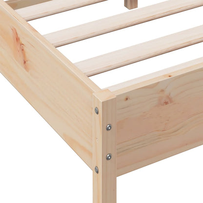 Letto senza Materasso 120x200 cm in Legno Massello di Pino | homemem39