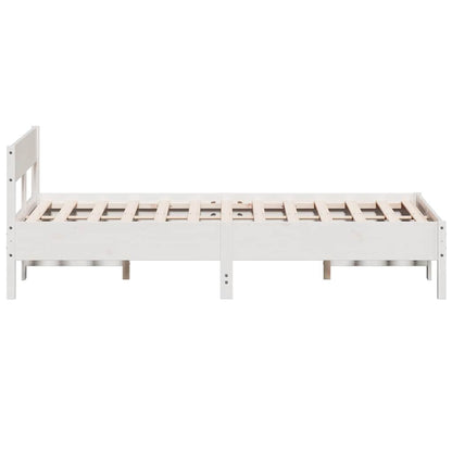Letto senza Materasso Bianco 120x200 cm Legno Massello di Pino - homemem39
