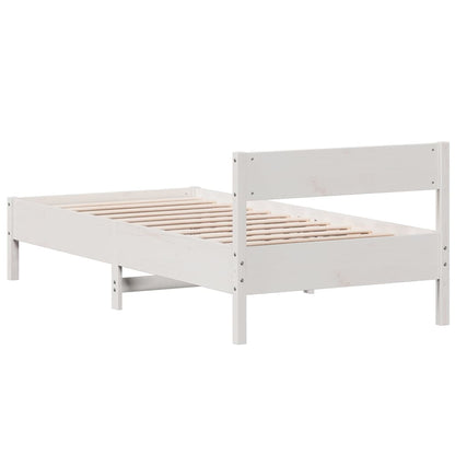 Giroletto senza Materasso Bianco 100x200 cm Legno Massello Pino | homemem39