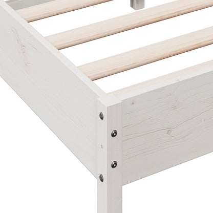 Giroletto senza Materasso Bianco 100x200 cm Legno Massello Pino | homemem39