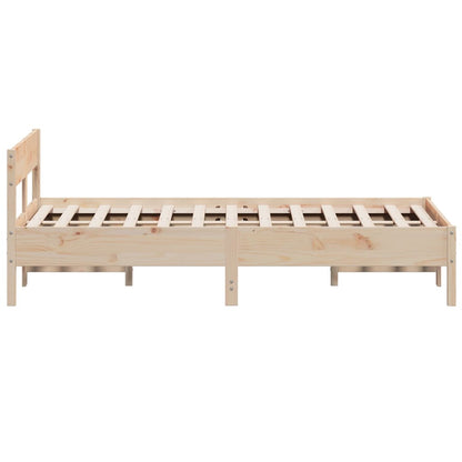 Letto senza Materasso 140x190 cm in Legno Massello di Pino - homemem39