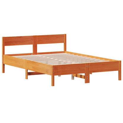 Letto senza Materasso Marrone Cera 120x190 cm in Legno di Pino | homemem39