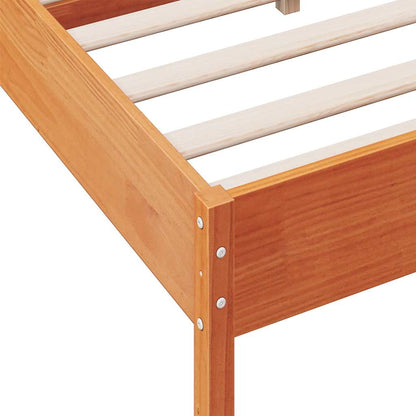 Letto senza Materasso Marrone Cera 120x190 cm in Legno di Pino | homemem39