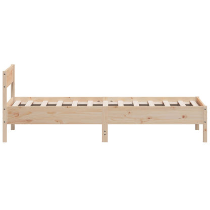 Letto senza Materasso 90x190 cm in Legno Massello di Pino - homemem39