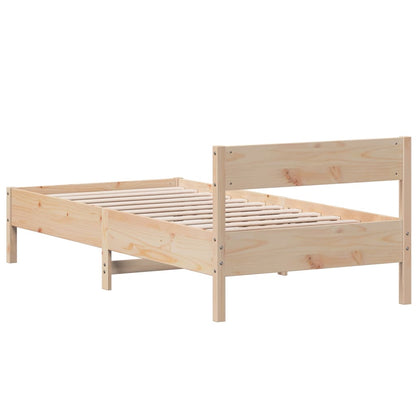Letto senza Materasso 90x190 cm in Legno Massello di Pino - homemem39