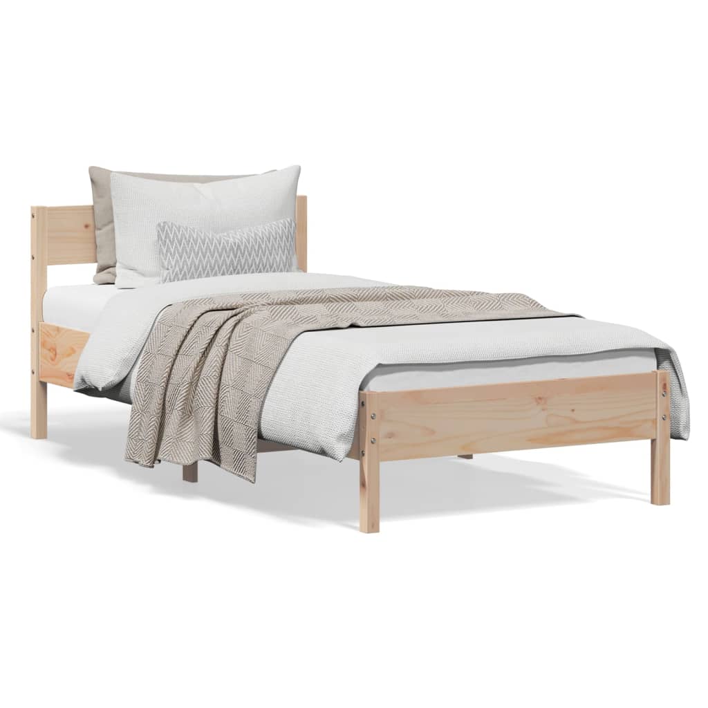Letto senza Materasso 75x190 cm in Legno Massello Pino | homemem39