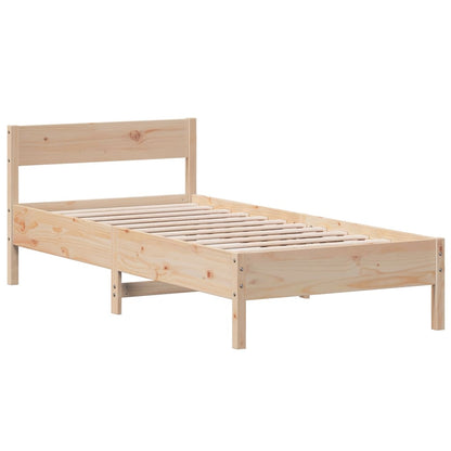 Letto senza Materasso 75x190 cm in Legno Massello Pino - homemem39