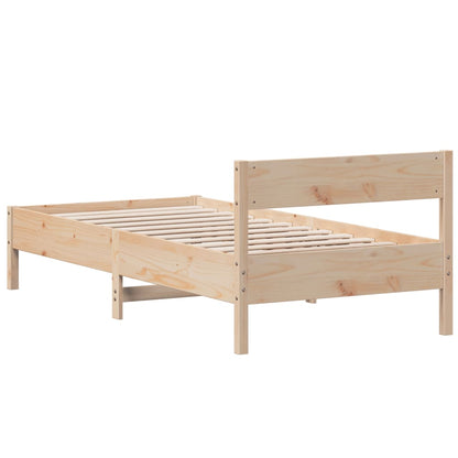 Letto senza Materasso 75x190 cm in Legno Massello Pino - homemem39