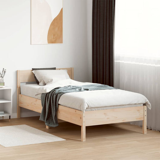 Letto senza Materasso 75x190 cm in Legno Massello Pino | homemem39