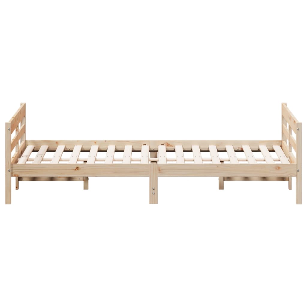 Letto senza Materasso 120x200 cm in Legno Massello di Pino | homemem39