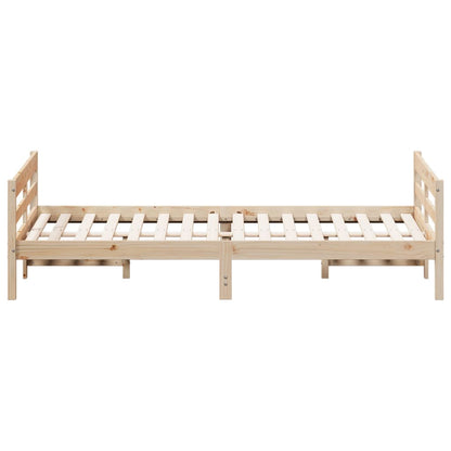 Letto senza Materasso 120x200 cm in Legno Massello di Pino | homemem39