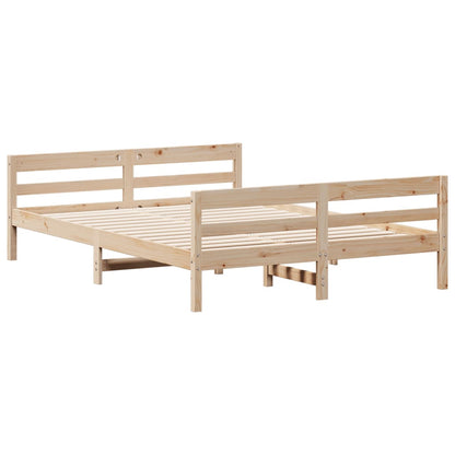 Letto senza Materasso 120x200 cm in Legno Massello di Pino | homemem39