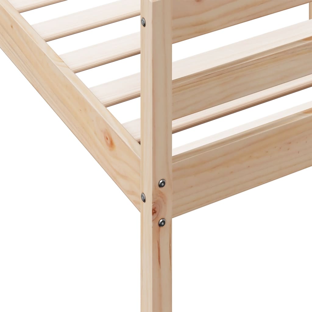 Letto senza Materasso 120x200 cm in Legno Massello di Pino | homemem39