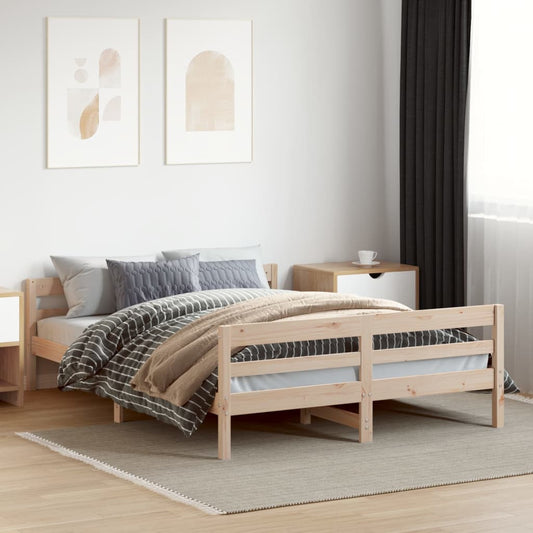 Letto senza Materasso 120x200 cm in Legno Massello di Pino | homemem39