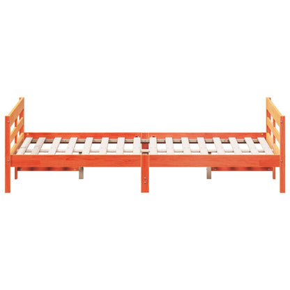 Letto senza Materasso Marrone Cera 120x200 cm in Legno di Pino | homemem39