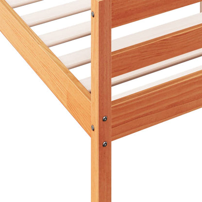 Letto senza Materasso Marrone Cera 120x200 cm in Legno di Pino | homemem39