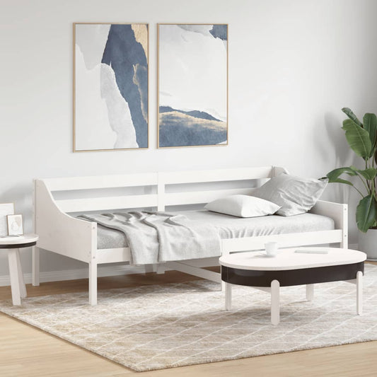 Dormeuse senza Materasso Bianca 80x200 cm Legno Massello Pino | homemem39