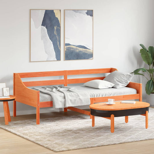 Dormeuse senza Materasso Marrone Cera 80x200 cm Legno di Pino - homemem39