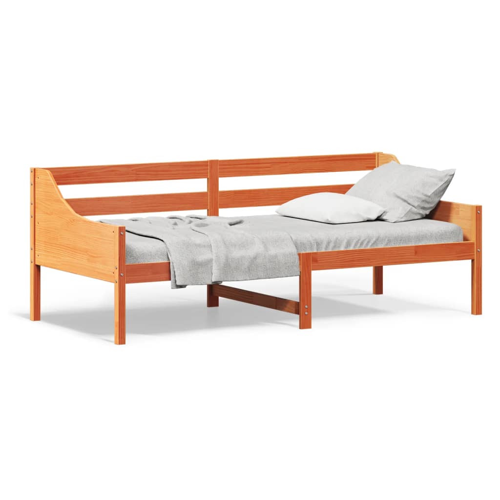 Dormeuse senza Materasso Marrone Cera 90x200 cm Legno di Pino - homemem39