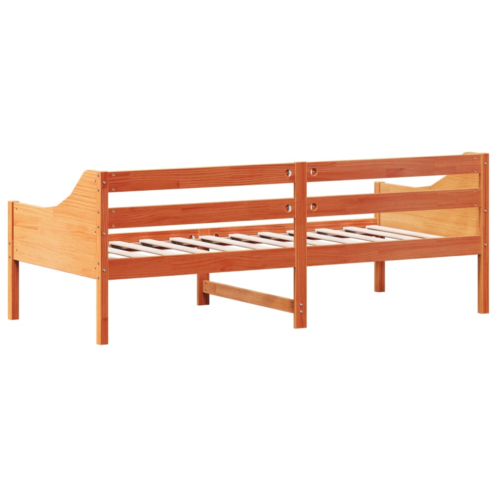 Dormeuse senza Materasso Marrone Cera 90x200 cm Legno di Pino - homemem39