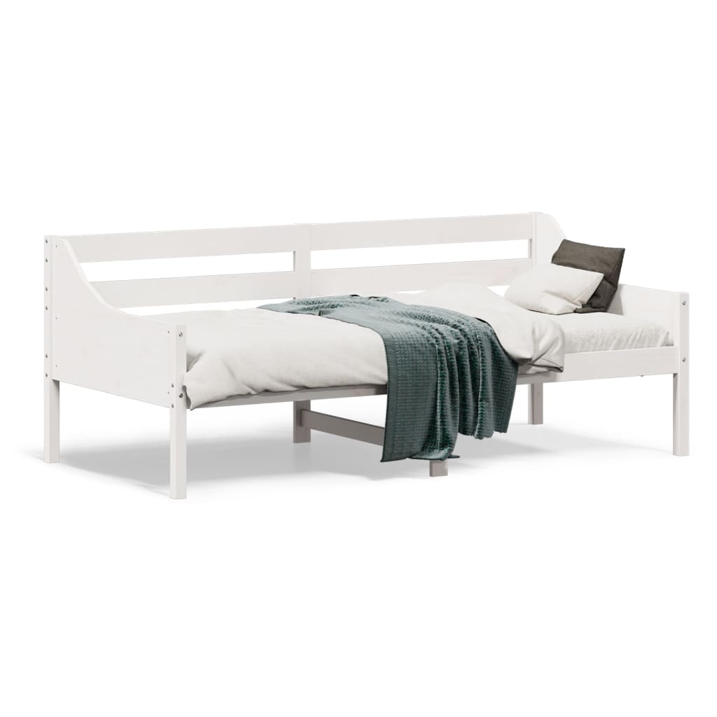 Dormeuse senza Materasso Bianca 90x190 cm Legno Massello Pino | homemem39