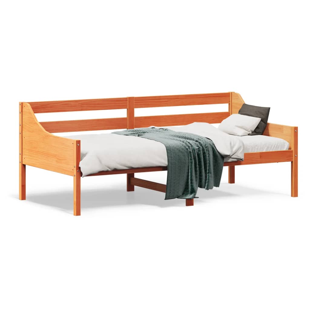 Dormeuse senza Materasso Marrone Cera 90x190 cm Legno di Pino - homemem39