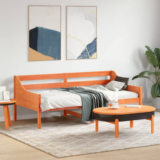 Dormeuse senza Materasso Marrone Cera 90x190 cm Legno di Pino | homemem39