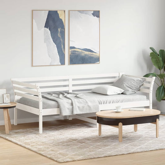 Dormeuse senza Materasso Bianco 100x200 cm Legno Massello Pino | homemem39