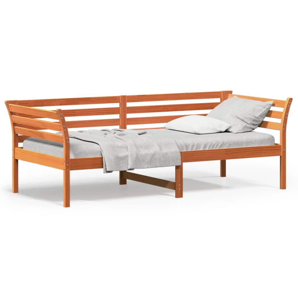 Dormeuse senza Materasso Marrone Cera 100x200 cm Legno di Pino - homemem39