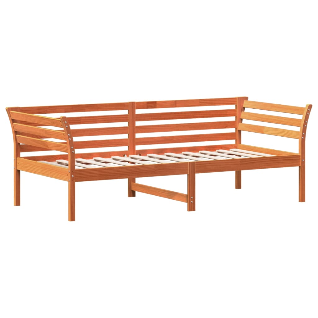 Dormeuse senza Materasso Marrone Cera 100x200 cm Legno di Pino - homemem39